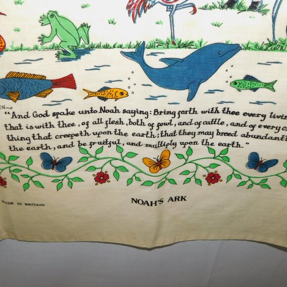 VTG Sherriff Textiles UK Noahs Ark Carla Steen PVC Cotton Butchers BBQ Apron - Picture 8 of 10